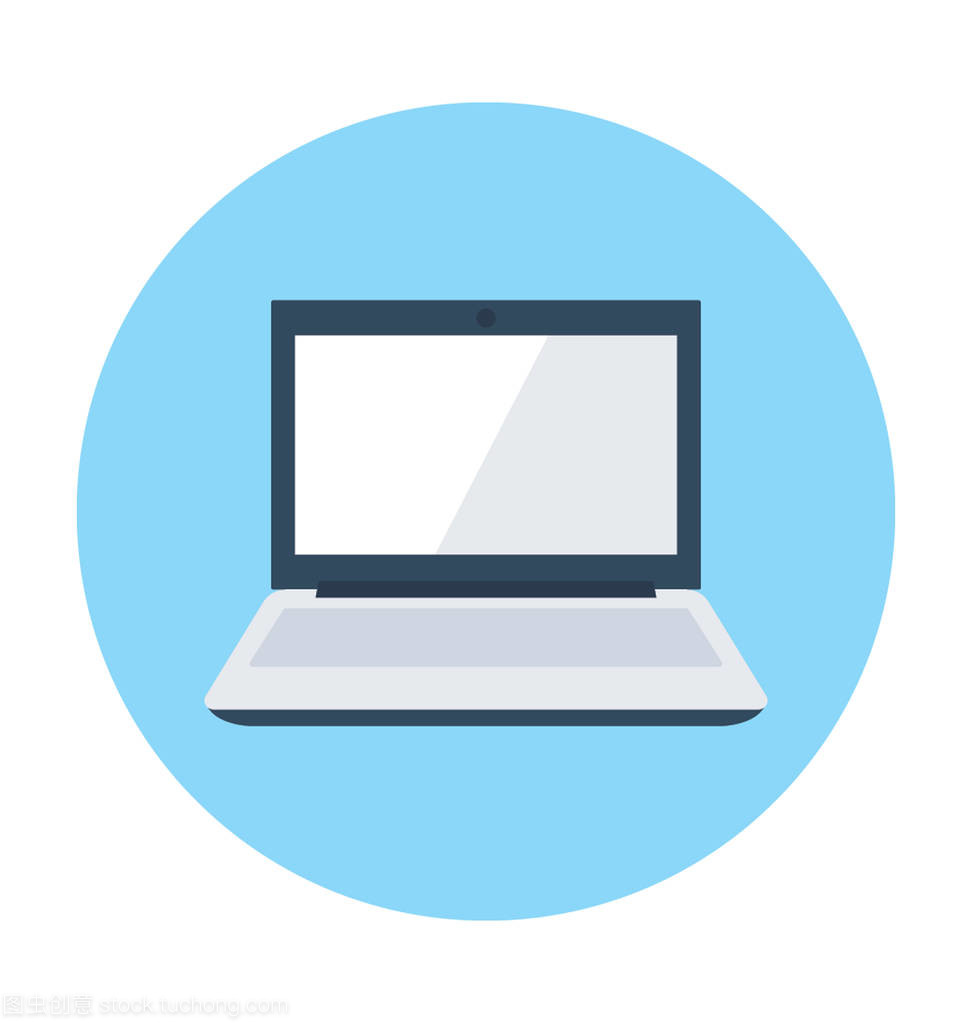 笔记本电脑矢量图标 数字化时代的精致视觉符号